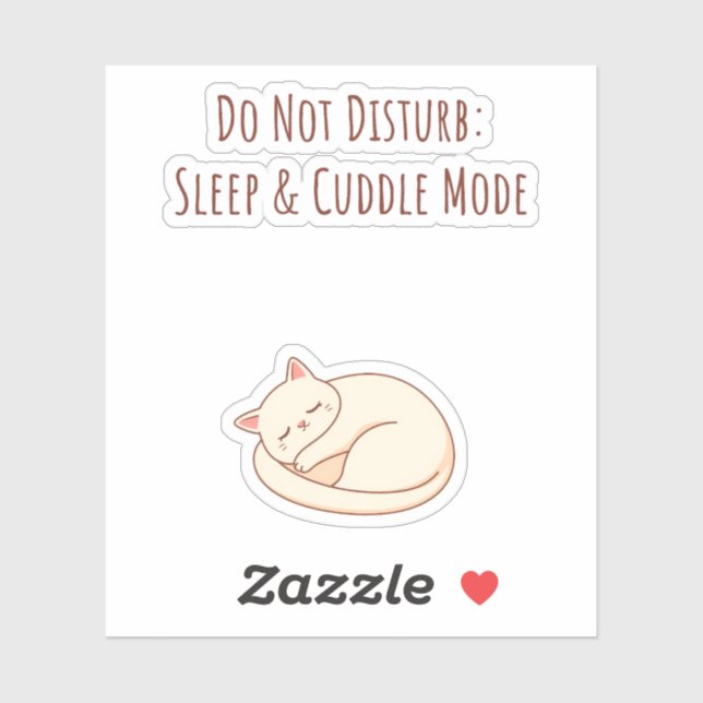 Cozy Cat in Sleep Mode Sticker (Sheet)