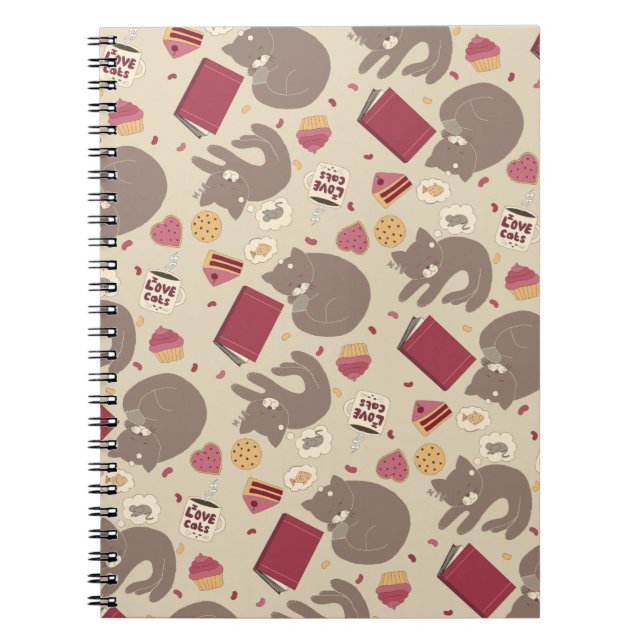 Cozy Cat Lovers Collage Notebook (Front)