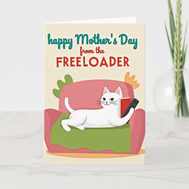 Cozy Cat Mothers Day Card (Front)