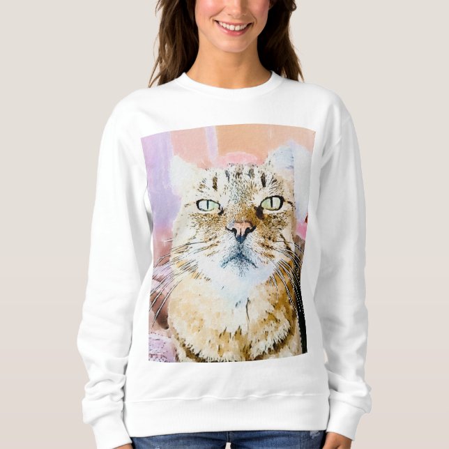 Cozy Cat Vibes Sweatshirt (Front)