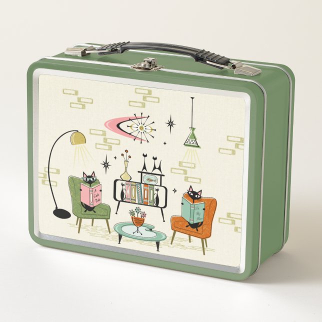Cozy Cats' Den ©studioxtine Metal Lunch Box (Front)