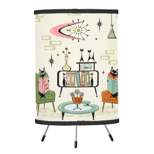 Cozy Cats' Den ©studioxtine Tripod Lamp (Back)