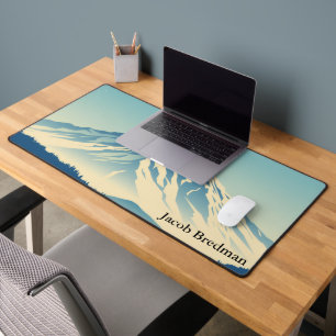 Cozy Chalet Chic Mountain View Gaming Desk Mat