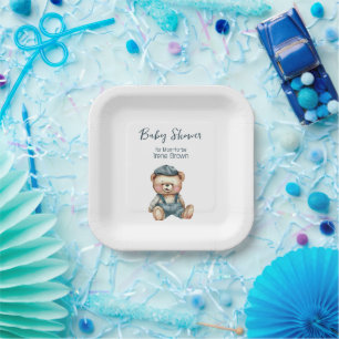 Cozy Charming Baby Shower Paper Plates