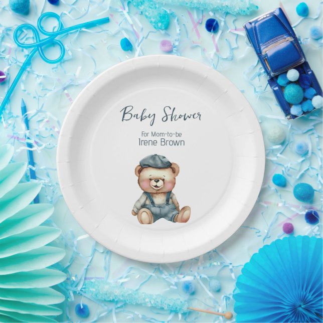 Cozy Charming Baby Shower Paper Plates (Party)