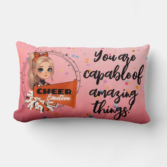 Cozy Cheerleader Pillow (Front)
