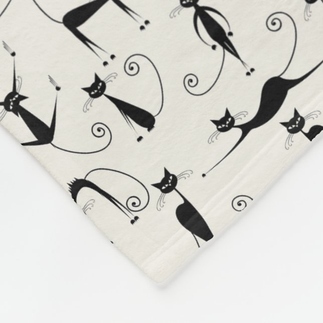 Cozy Chic Cat Lover Gift Fleece Blanket (Corner)