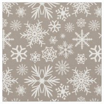 Cozy Chic Mocha Winter Snowflakes Pattern