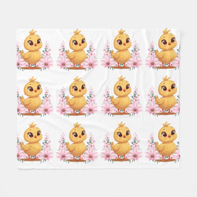 Cozy Chick Fleece Blanket (Front (Horizontal))
