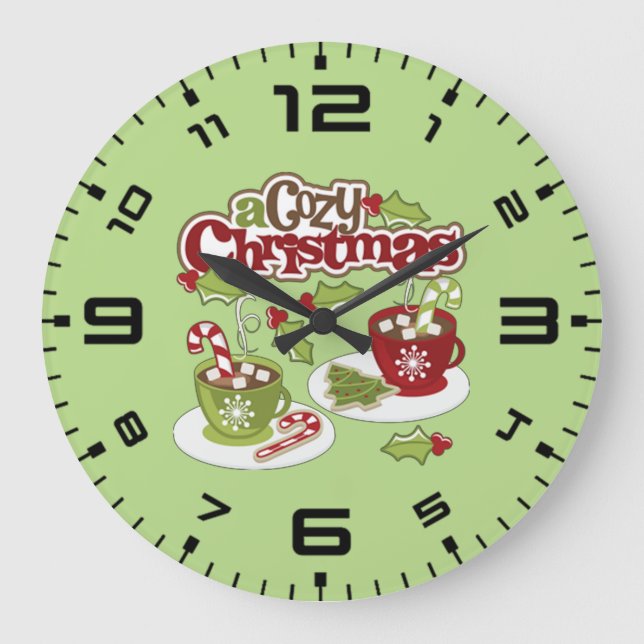 Cozy Chirstmas Large Clock (Front)