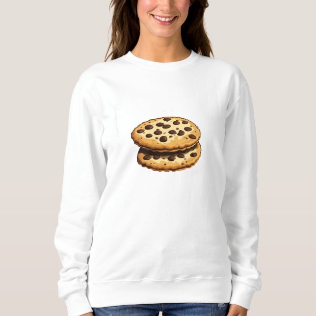 Cozy Choco Chip Cookie Women's Sweatshirt (Front)