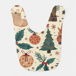 Cozy Christmas Baby Bib