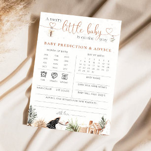 Cozy Christmas Baby Predictions & Advice Card