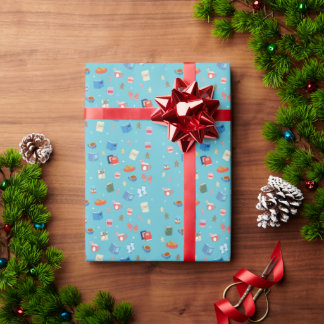 Cozy Christmas Book Gift Wrapping Paper