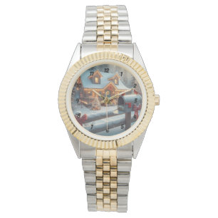 Cozy Christmas Cabin Winter Wonderland Watch