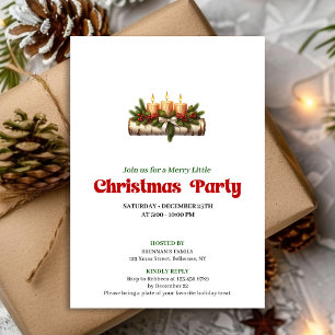 Cozy Christmas Candles Holiday Party Invite