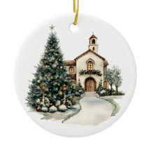 Cozy Christmas Church & Tree
