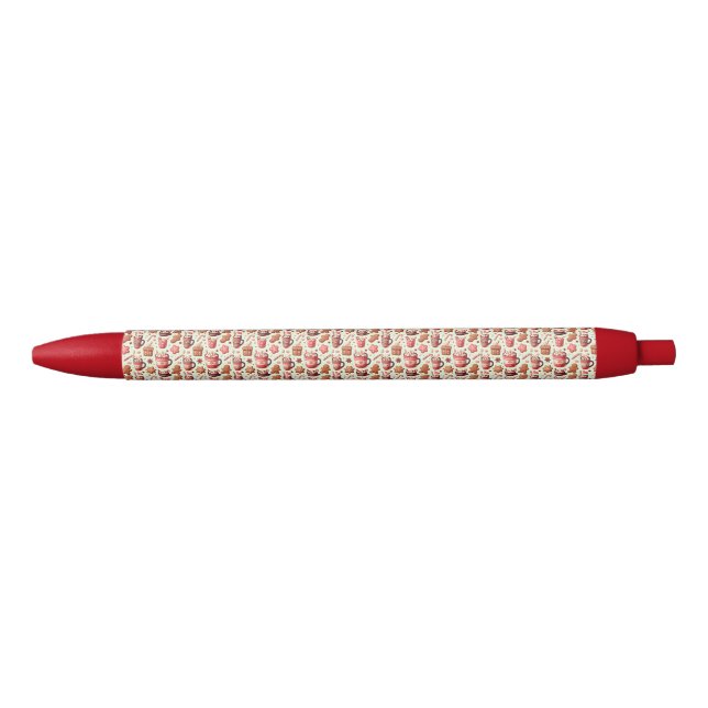 Cozy Christmas Cocoa and Gingerbread Pattern Pen (Front)