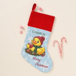 Cozy Christmas Cocoa Rubber Duck Stocking