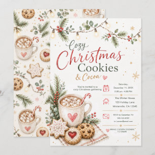 Cozy Christmas Cookies & Cocoa Invitation