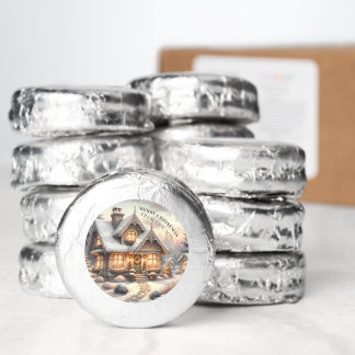 Cozy Christmas Cottage Custom Dipped Oreo Cookie Favors