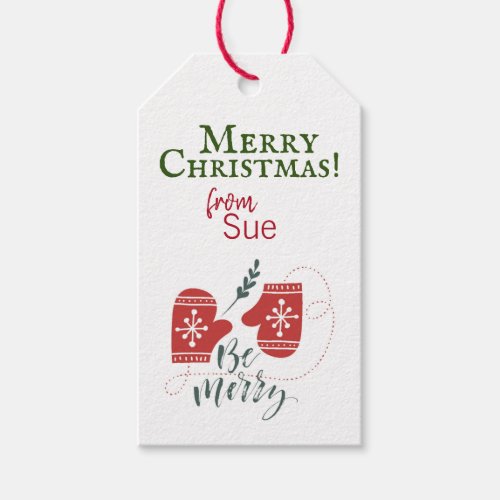 Cozy Christmas Custom Name Gift Tags