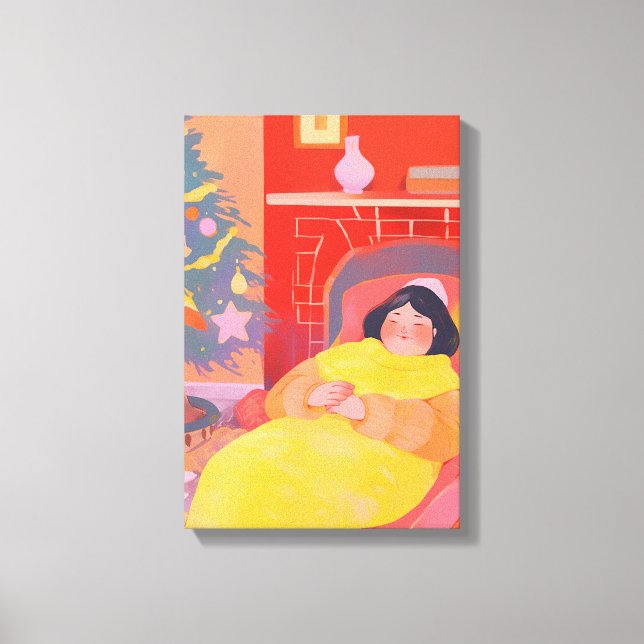 Cozy Christmas Day Canvas Print (Front)