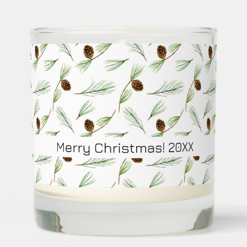 Cozy Christmas Delight Family Pinecone Pattern Scented Candle