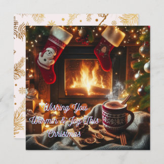Cozy Christmas Delight Personalized Holiday Card