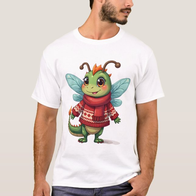 Cozy Christmas Dragonfly T-Shirt (Front)