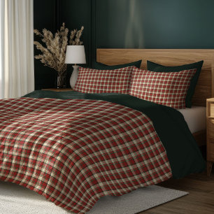 Cozy Christmas Duvet in Classic Plaid Look