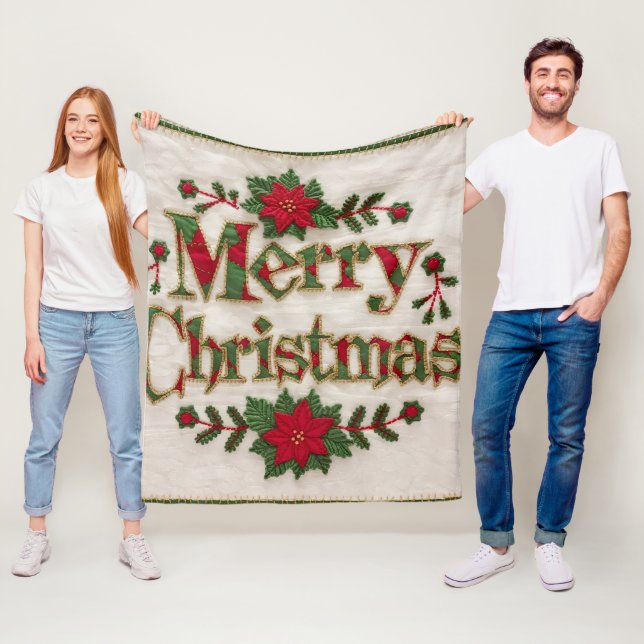 Cozy Christmas: Embroidered Fleece Blankets (In Situ)