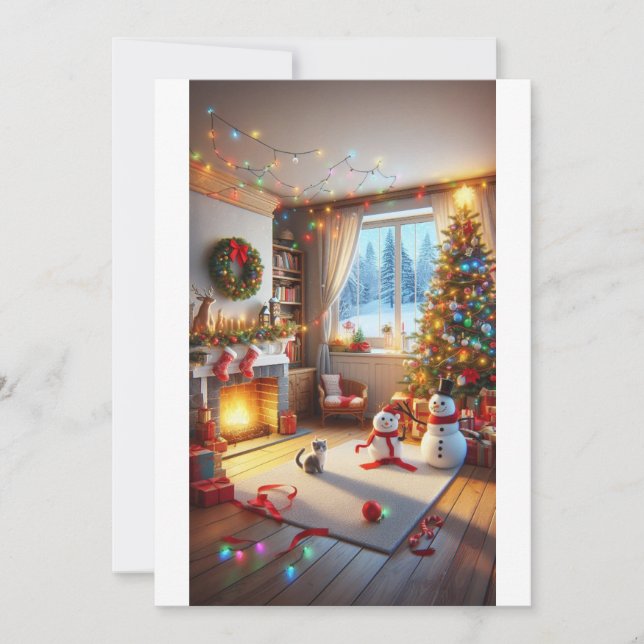 "Cozy Christmas Eve" Invitation (Front)