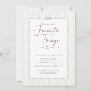Cozy Christmas Favorite Things Party Invitation