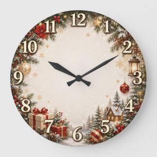 Cozy Christmas Gift Wall Clock