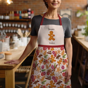 Cozy Christmas Gingerbread Man Grammie's Kitchen Apron