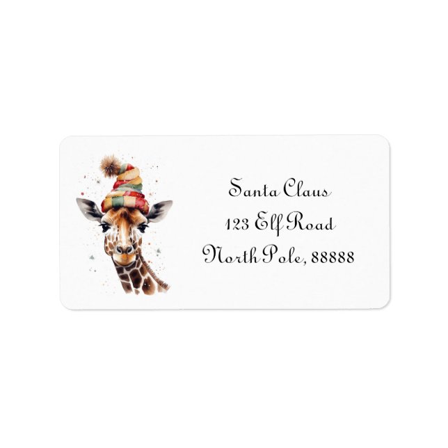 Cozy Christmas Giraffe, custom Label (Front)