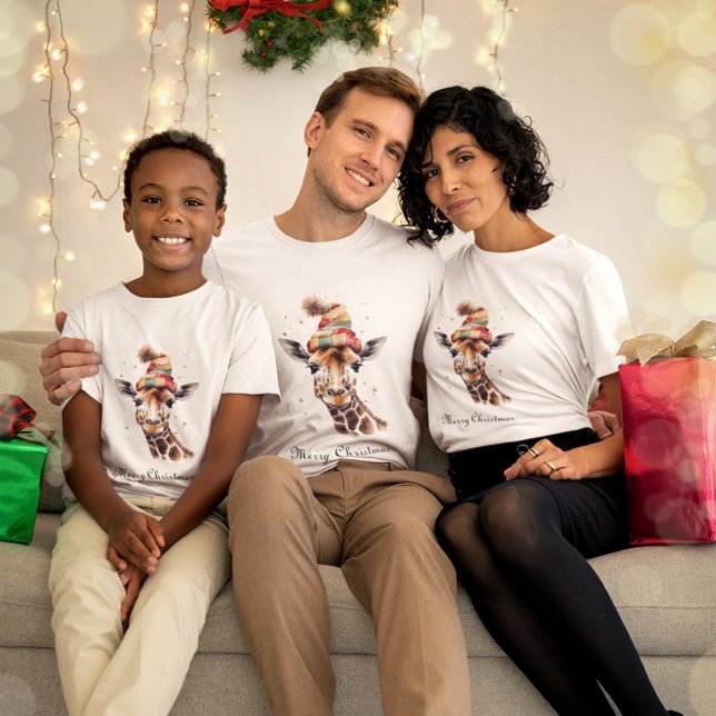 Cozy Christmas Giraffe T-Shirt (Creator Uploaded)