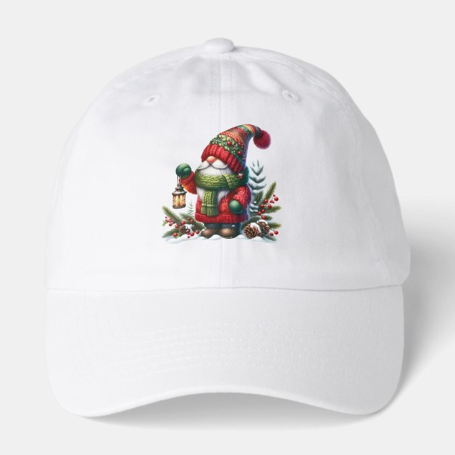 Cozy Christmas Gnome Art – Festive Holiday Hat (Front)