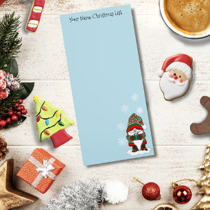 Cozy Christmas Gnome Red Green Winter Cute Magnetic Notepad