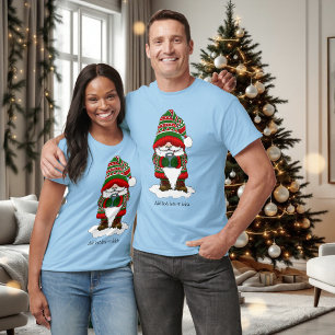 Cozy Christmas Gnome Red Green Winter Cute T-Shirt
