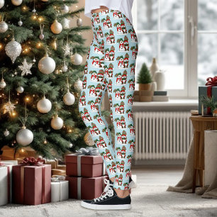 Cozy Christmas Gnome Snowman Winter Holiday Cute Leggings