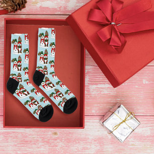 Cozy Christmas Gnome Snowman Winter Holiday Cute Socks
