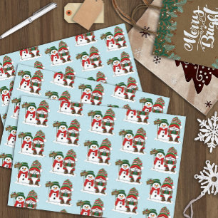 Cozy Christmas Gnome Snowman Winter Holiday Cute Tissue Paper
