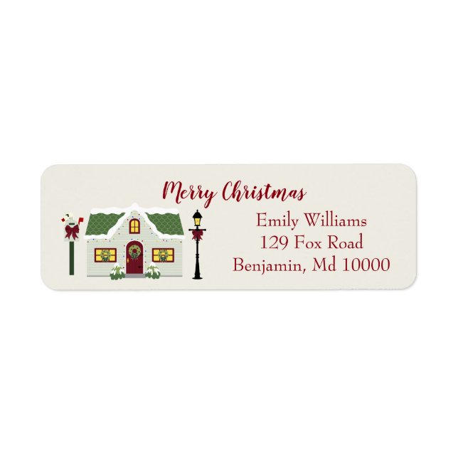Cozy Christmas Greetings Label (Front)