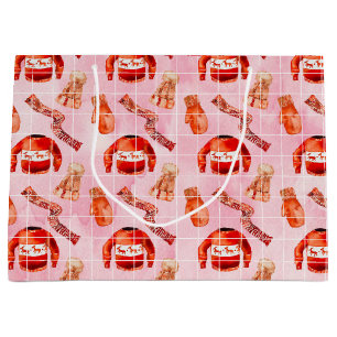 Cozy Christmas Holiday Large Gift Bag