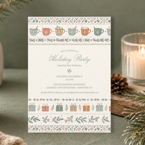 Cozy Christmas Holiday Party Invitation