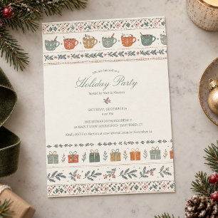 Cozy Christmas Holiday Party Invitation