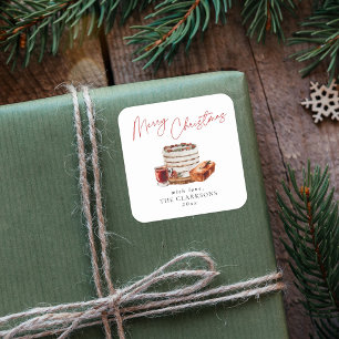 Cozy Christmas Holiday  Square Sticker
