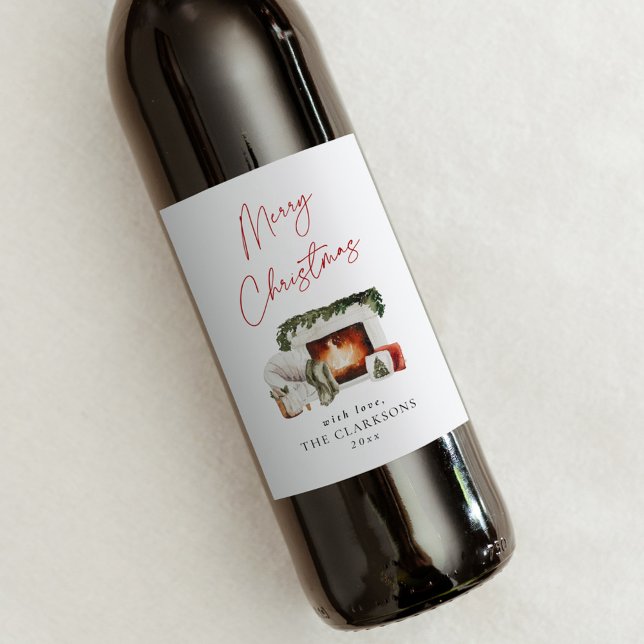 Cozy Christmas Holiday  Wine Label (Creator Uploaded)